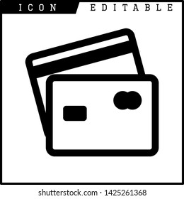 credit card icon isolated sign symbol vector illustration - vector