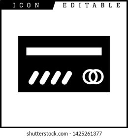 credit card icon isolated sign symbol vector illustration - vector