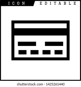 credit card icon isolated sign symbol vector illustration - vector