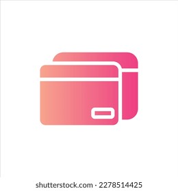 credit card icon with isolated vektor and transparent background