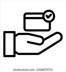 credit card icon with isolated vektor and transparent background