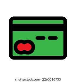 Credit card icon line isolated on white background. Black flat thin icon on modern outline style. Linear symbol and editable stroke. Simple and pixel perfect stroke vector illustration.