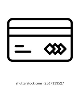 Credit Card Icon Lineal Style Vector Illustration