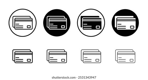 Credit card icon linear logo isolated