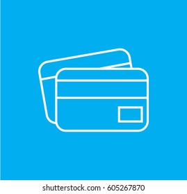 credit card icon. Linear style. Isolated vector.