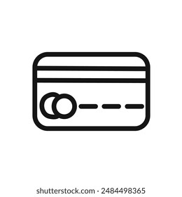 Credit Card icon linear vector graphics sign