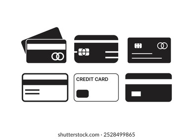 Credit card icon logo design template isolated illustration