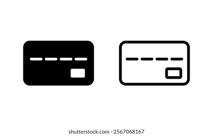 Credit card icon logo design. Credit card payment sign and symbol