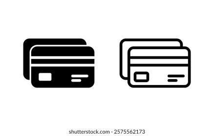 Credit card icon logo design. Credit card payment sign and symbol