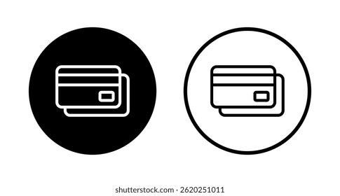 Credit card icon logo design. Credit card payment sign and symbol