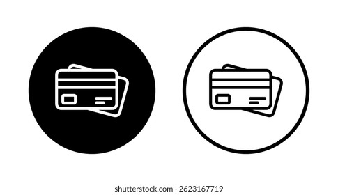 Credit card icon logo design. Credit card payment sign and symbol