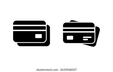 Credit card icon logo design. Credit card payment sign and symbol