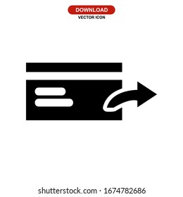 Icono de tarjeta de crédito o logotipo símbolo de signo aislado Ilustración vectorial de alta calidad en negro Iconos vectoriales
