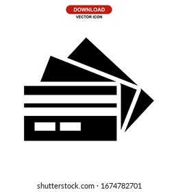 credit card icon or logo isolated sign symbol vector illustration - high quality black style vector icons
