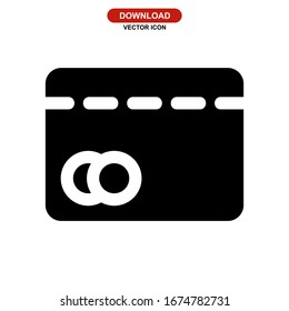 credit card icon or logo isolated sign symbol vector illustration - high quality black style vector icons
