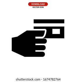 Icono de tarjeta de crédito o logotipo símbolo de signo aislado Ilustración vectorial de alta calidad en negro Iconos vectoriales
