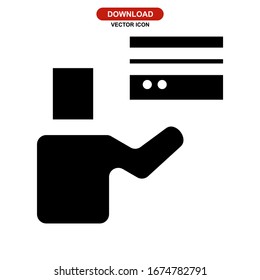credit card icon or logo isolated sign symbol vector illustration - high quality black style vector icons
