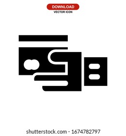 credit card icon or logo isolated sign symbol vector illustration - high quality black style vector icons
