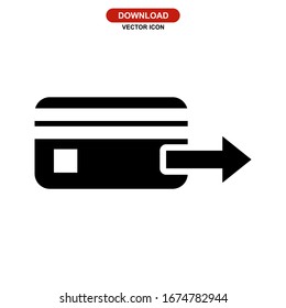 Icono de tarjeta de crédito o logotipo símbolo de signo aislado Ilustración vectorial de alta calidad en negro Iconos vectoriales
