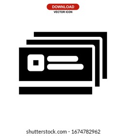 credit card icon or logo isolated sign symbol vector illustration - high quality black style vector icons
