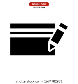 Icono de tarjeta de crédito o logotipo símbolo de signo aislado Ilustración vectorial de alta calidad en negro Iconos vectoriales
