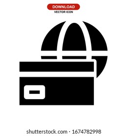 credit card icon or logo isolated sign symbol vector illustration - high quality black style vector icons
