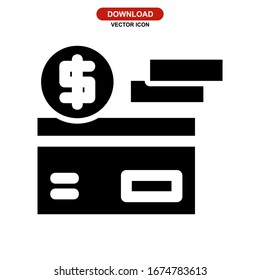 Icono de tarjeta de crédito o logotipo símbolo de signo aislado Ilustración vectorial de alta calidad en negro Iconos vectoriales

