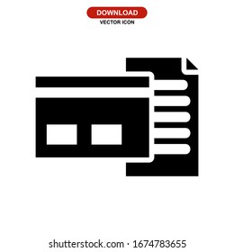 credit card icon or logo isolated sign symbol vector illustration - high quality black style vector icons
