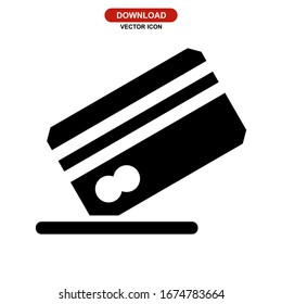 credit card icon or logo isolated sign symbol vector illustration - high quality black style vector icons
