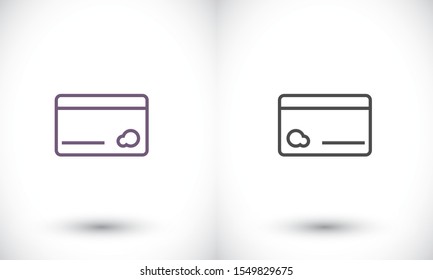 Credit card icon , lorem ipsum Flat design