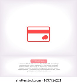 Credit card icon , lorem ipsum Flat design