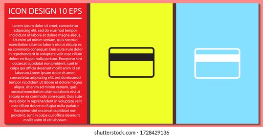 Kreditkartensymbol , lorem ipsum flaches Design