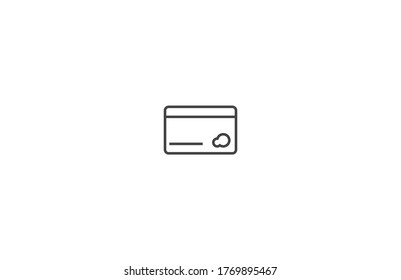 Icono de tarjeta de crédito, lorem ipsum Diseño plano