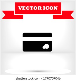 Credit card icon , lorem ipsum Flat design