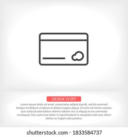 Credit card icon , lorem ipsum Flat design