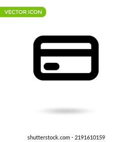 credit card icon. minimal and creative icon isolated on white background. vector illustration symbol mark.