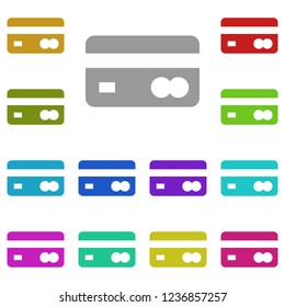 credit card icon in multi color. Simple glyph vector of web set for UI and UX, website or mobile application