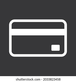 Credit card icon on grey background