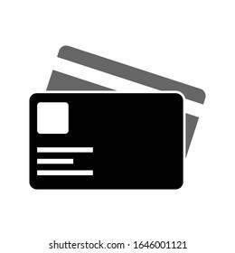 Credit card icon on white backgroun