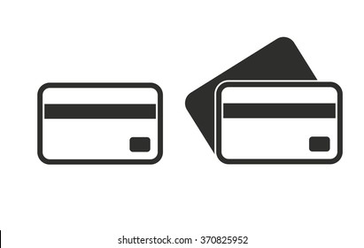 Credit card  icon  on white background. Vector illustration.
