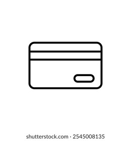 Credit card icon Outline set in black and white color
