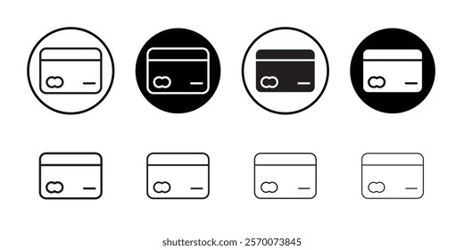 Credit Card icon Outline vector for web ui
