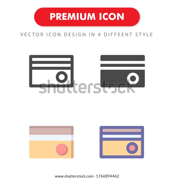 credit card icon pack isolated on white\
background. for your web site design, logo, app, UI. Vector\
graphics illustration and editable stroke. EPS\
10.