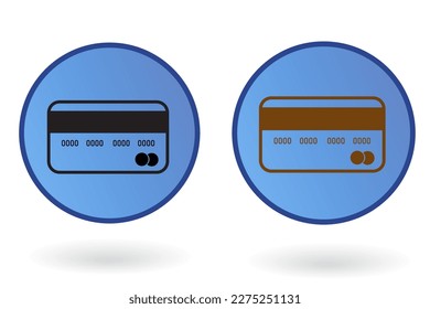 Credit card icon. Paying element flat design set vector ilustration.