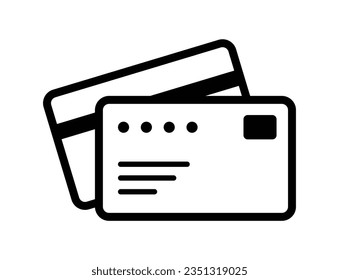 Credit card icon payment icon. card for online payments. Credit card icon in trendy flat style isolated on white background.