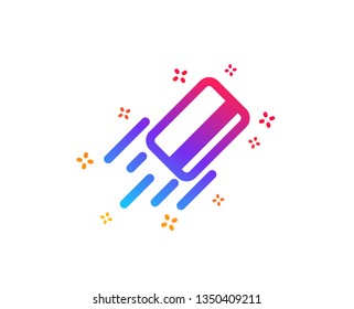 Credit card icon. Payment sign. Finance symbol. Dynamic shapes. Gradient design credit card icon. Classic style. Vector