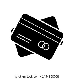 Credit Card Icon. Payment Tool Illustration As A Simple Vector Sign & Trendy Symbol in Glyph Style for Design and Websites, Presentation or Mobile Apps.