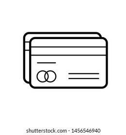 Credit Card Icon. Payment Tool Illustration As A Simple Vector Sign and Trendy Symbol in Line Art Style for Design and Websites, Presentation or Mobile Apps.