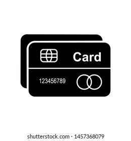 Credit Card Icon. Payment Tool Illustration As A Simple Vector Sign & Trendy Symbol in Glyph Style for Design and Websites, Presentation or Mobile Apps.