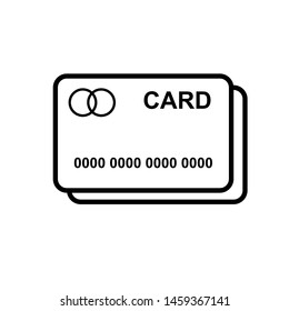 Credit Card Icon. Payment Tool Illustration As A Simple Vector Sign & Trendy Symbol in Line Art Style for Design and Websites, Presentation or Mobile Apps.